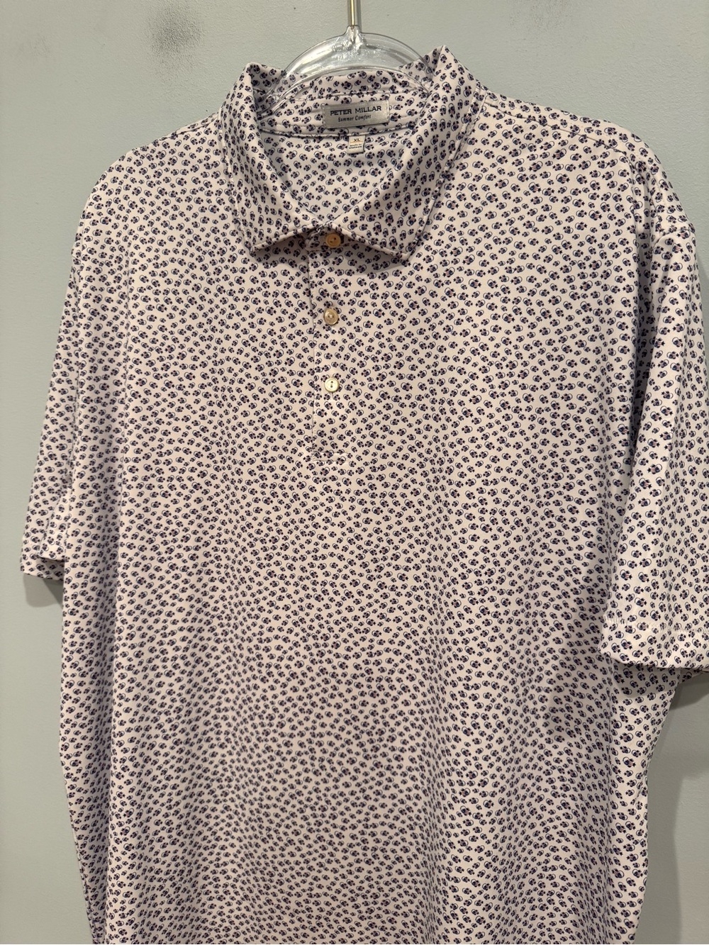 Peter Millar Summer Comfort Golf Polo Fish Print XL - Picture 2 of 7